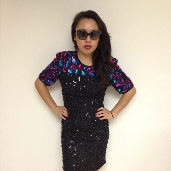 Vintage Jean for Joseph Le Bon Sequins Dress - Picture 1 of 4